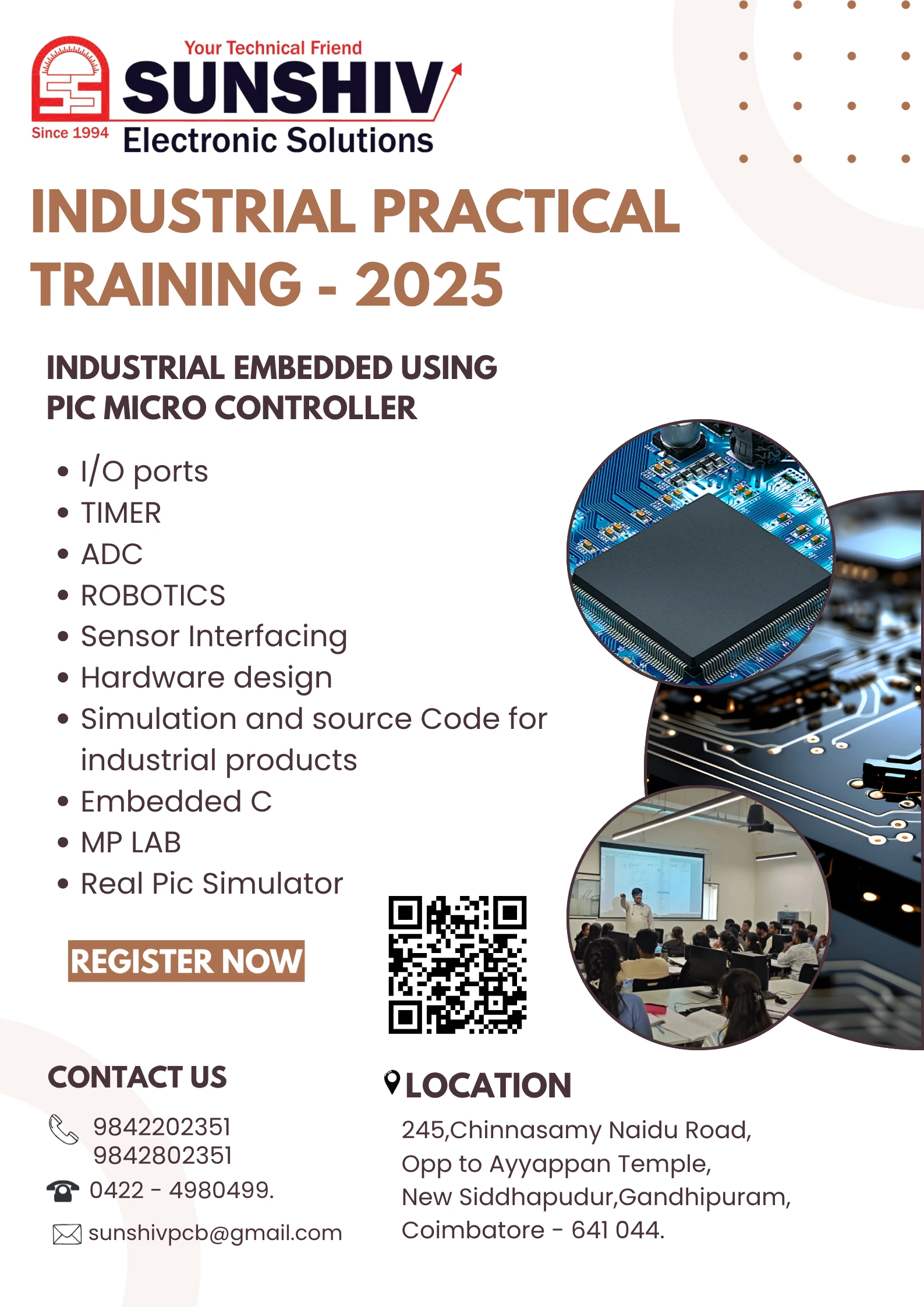 Industrial Embedded PIC Microcontroller Training Poster
